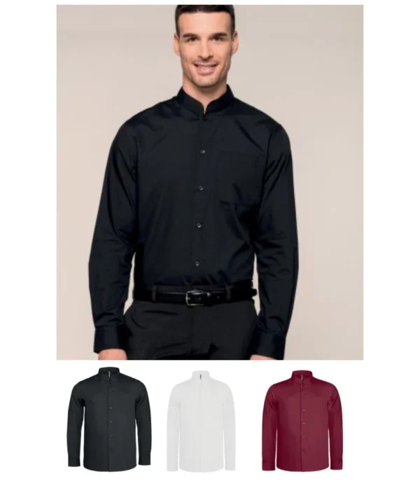 Kariban KB515 Long Sleeve Mandarin Collar Shirt